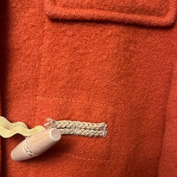 RARE Vintage Gloverall "The Monty" Wool Duffle Coat - Burnt Orange - Picture 10 of 15